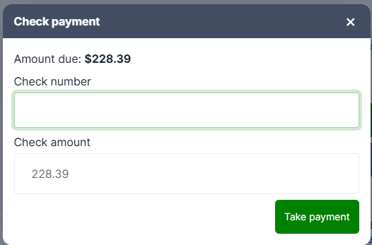 Check payment