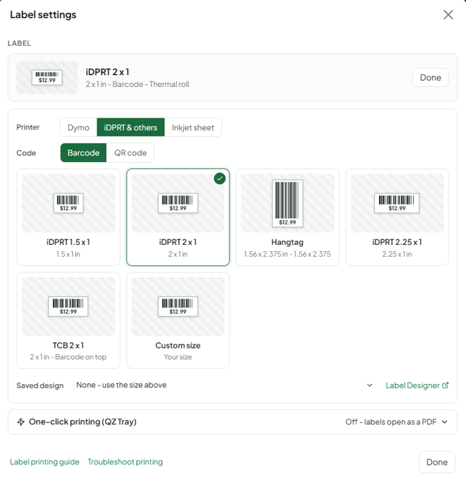 Label Settings