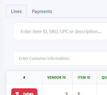 Syncrostore POS Screen Overview: Lines Tab vs Payments Tab