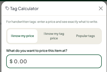tag calculator